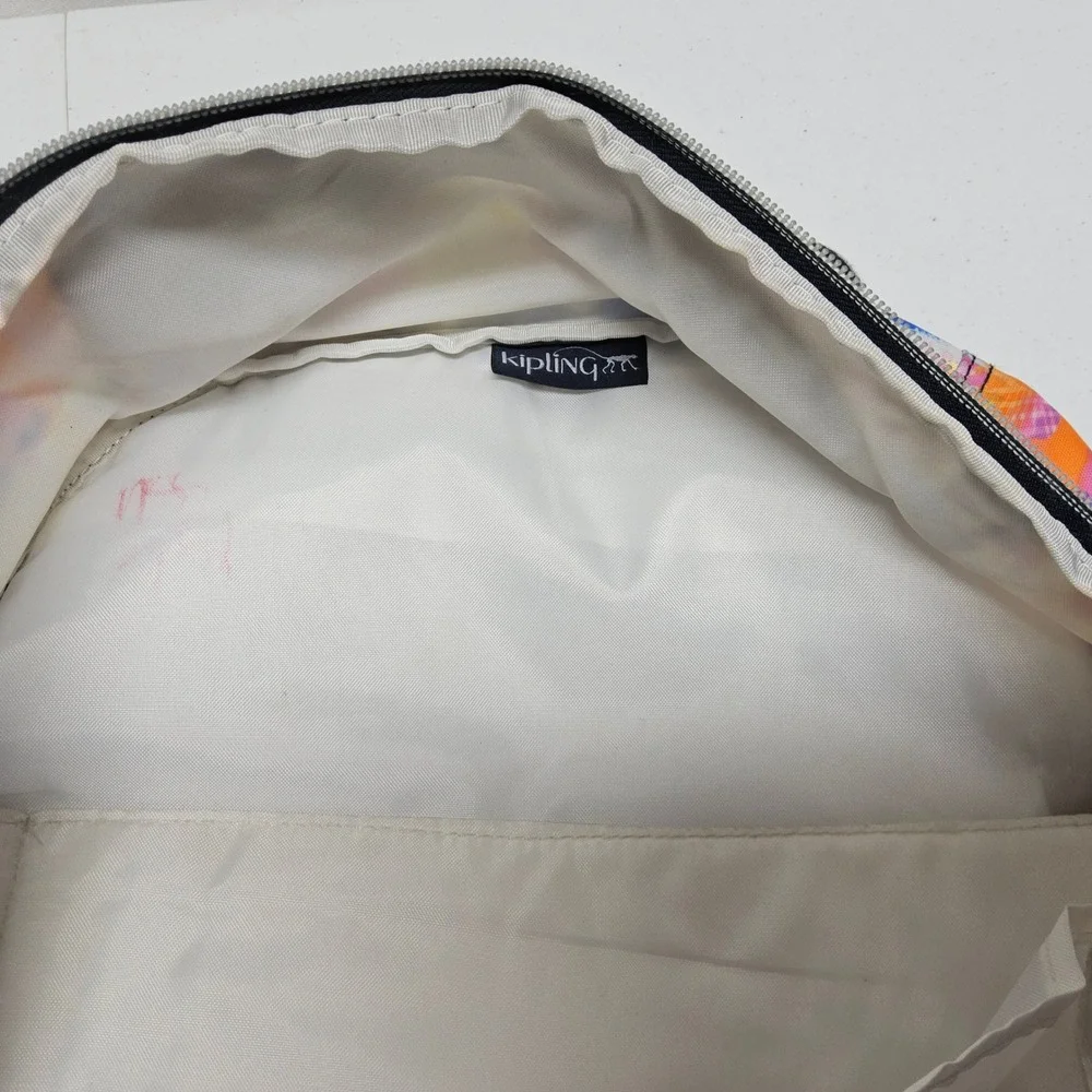 Kipling Backpack Kids Blue Pink Orange Palm Tree‎ Chevron BP4406-9BD - Picture 11 of 16
